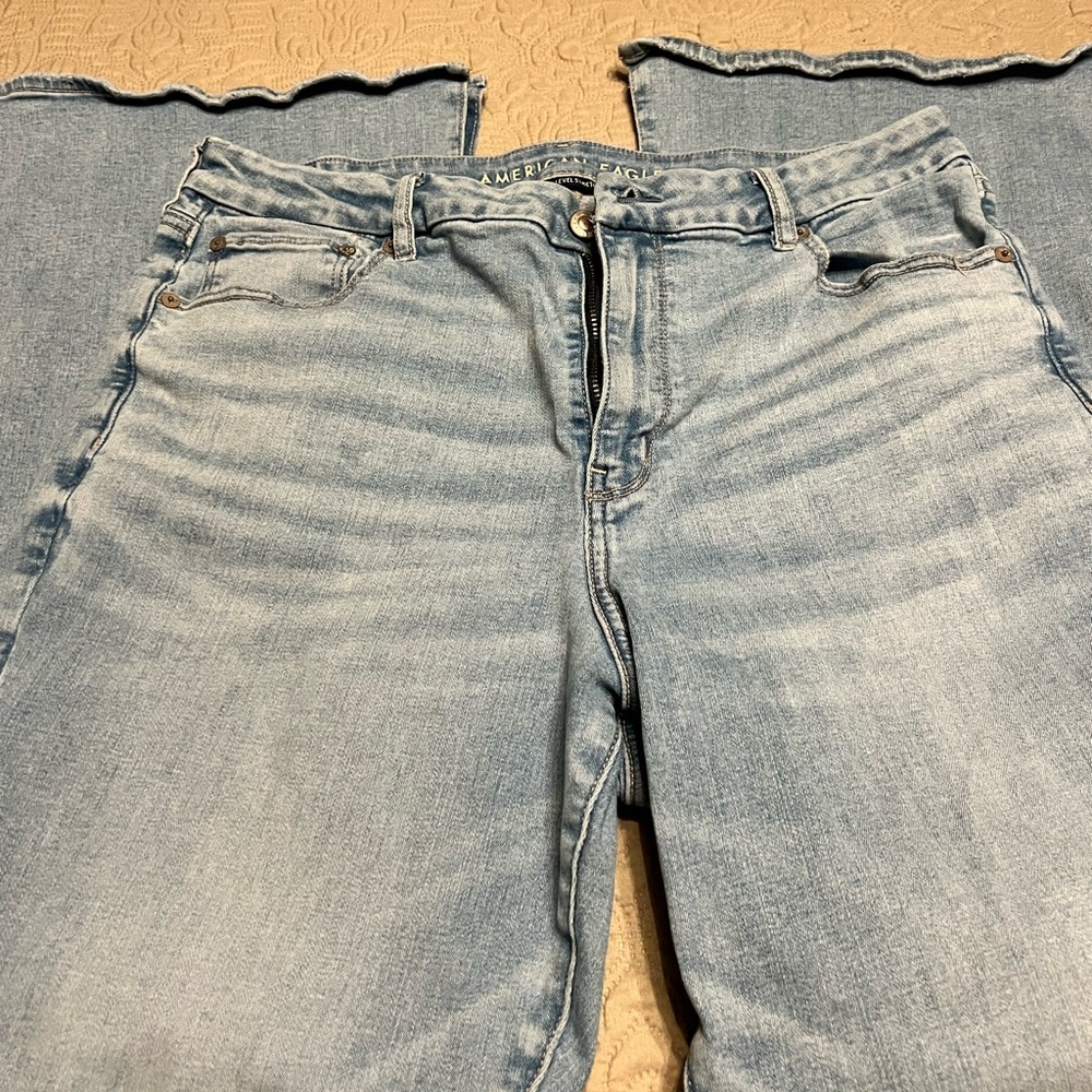 AE Curvy Hi-Rise Flare Jeans